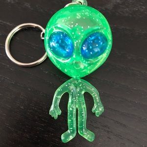 Vintage Lisa Frank alien keychain
